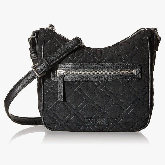 Vera Bradley Handbags - Vera Bradley Mini Vivian Crossbody Black Quilted Lightweight Everyday Bag